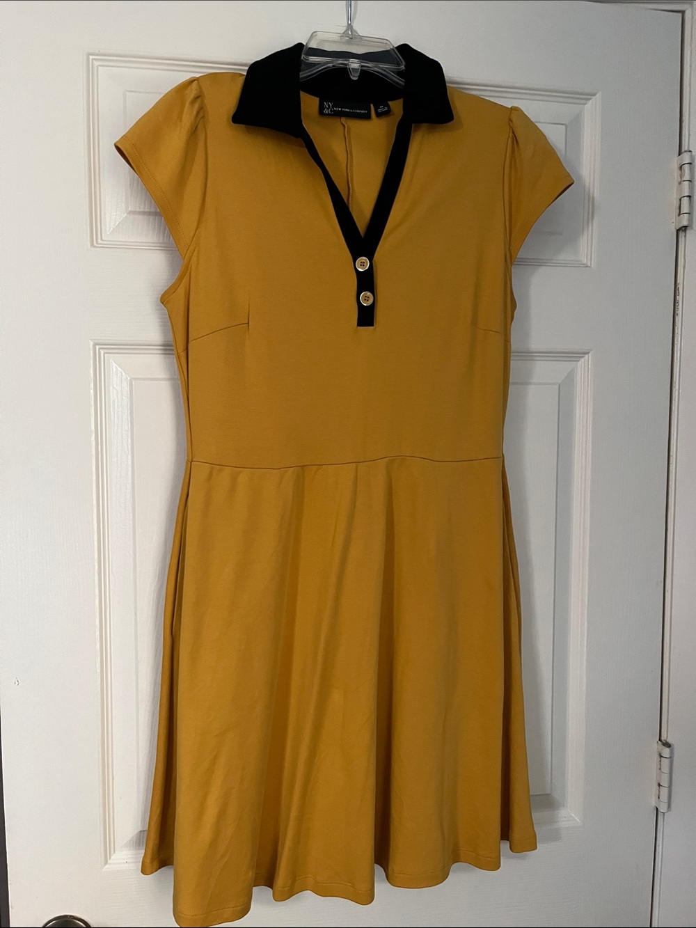 NWOT NY&CO Mustard &Black Dress